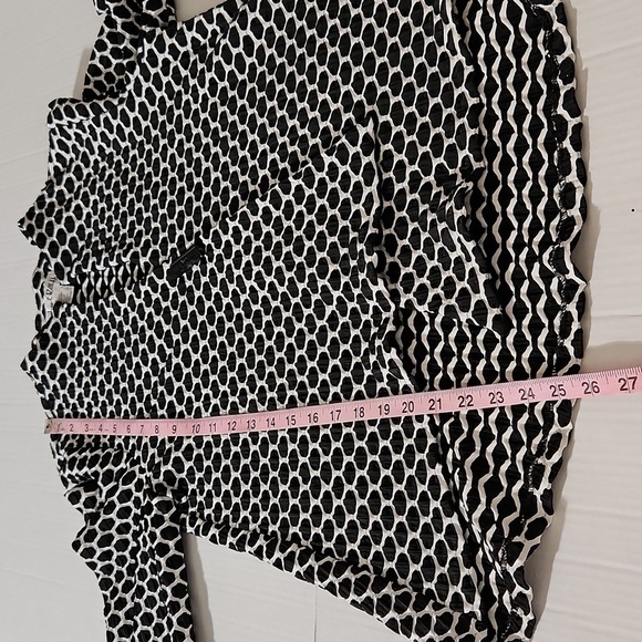Joseph Ribkoff Black White Geometric Asymmetric Textured Jacket Women’s Size 8 - Picture 15 of 16